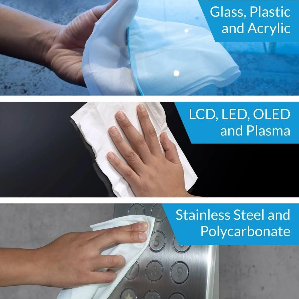 Glass, LCD, Stainless steel Wipes