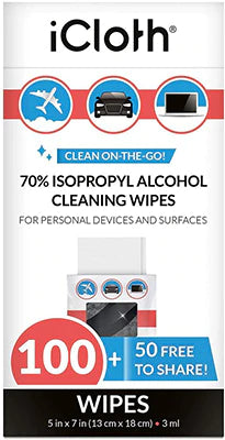 iCloth 70% Isopropyl Alcohol Cleaning Wipes - 100 Wipes