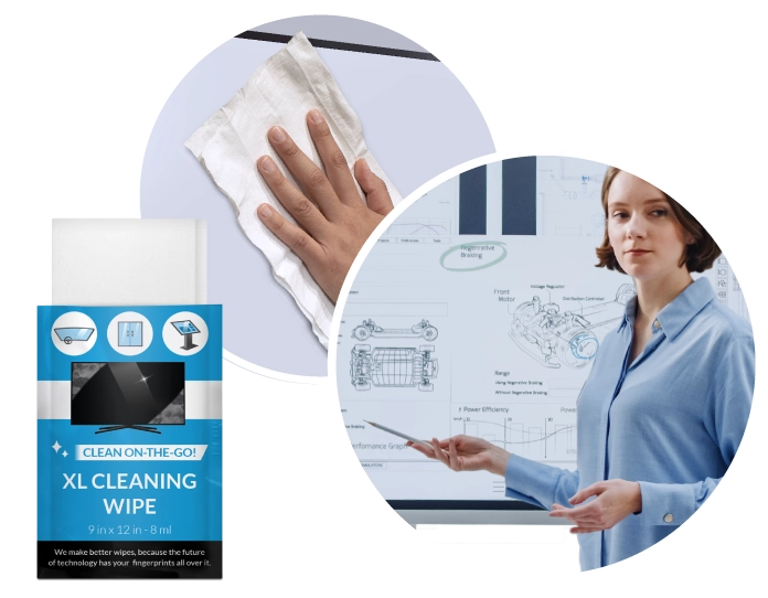 iCloth Extra Large Monitor and TV Screen Cleaner Pro-Grade Individually Wrapped Wet Wipes, 1 Wipe Cleans Several Flat Screen TV's and Monitors