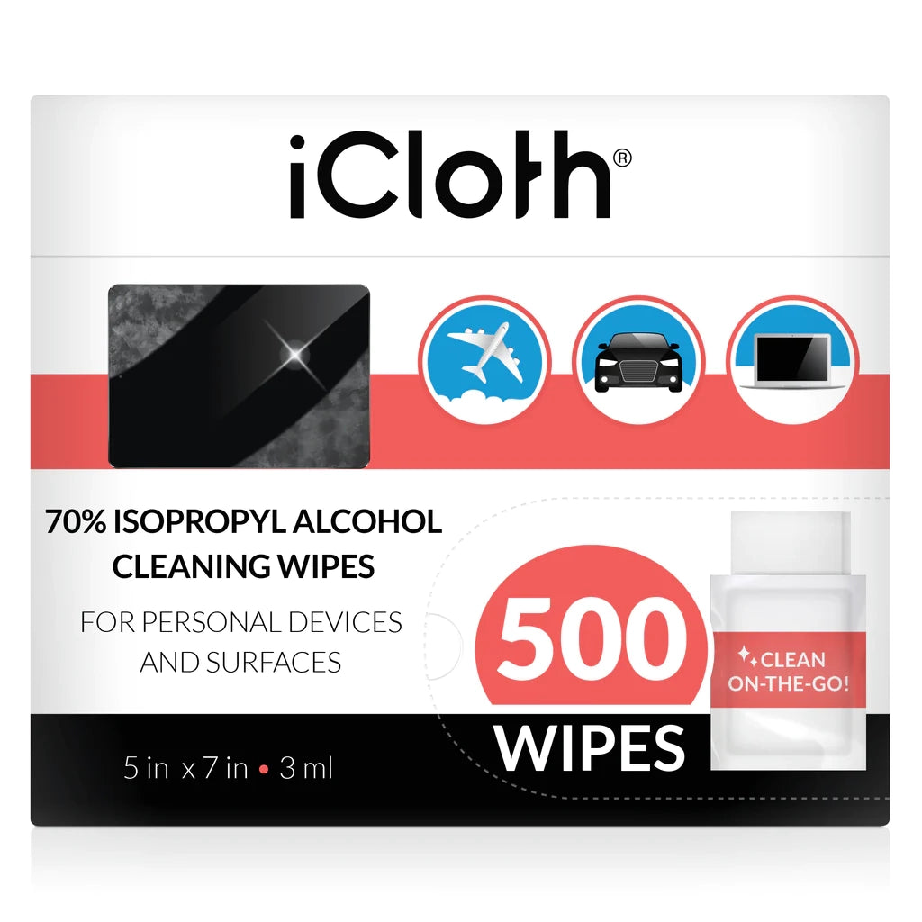 iCloth 70% Isopropyl Alcohol Cleaning Wipes - 500 Wipes
