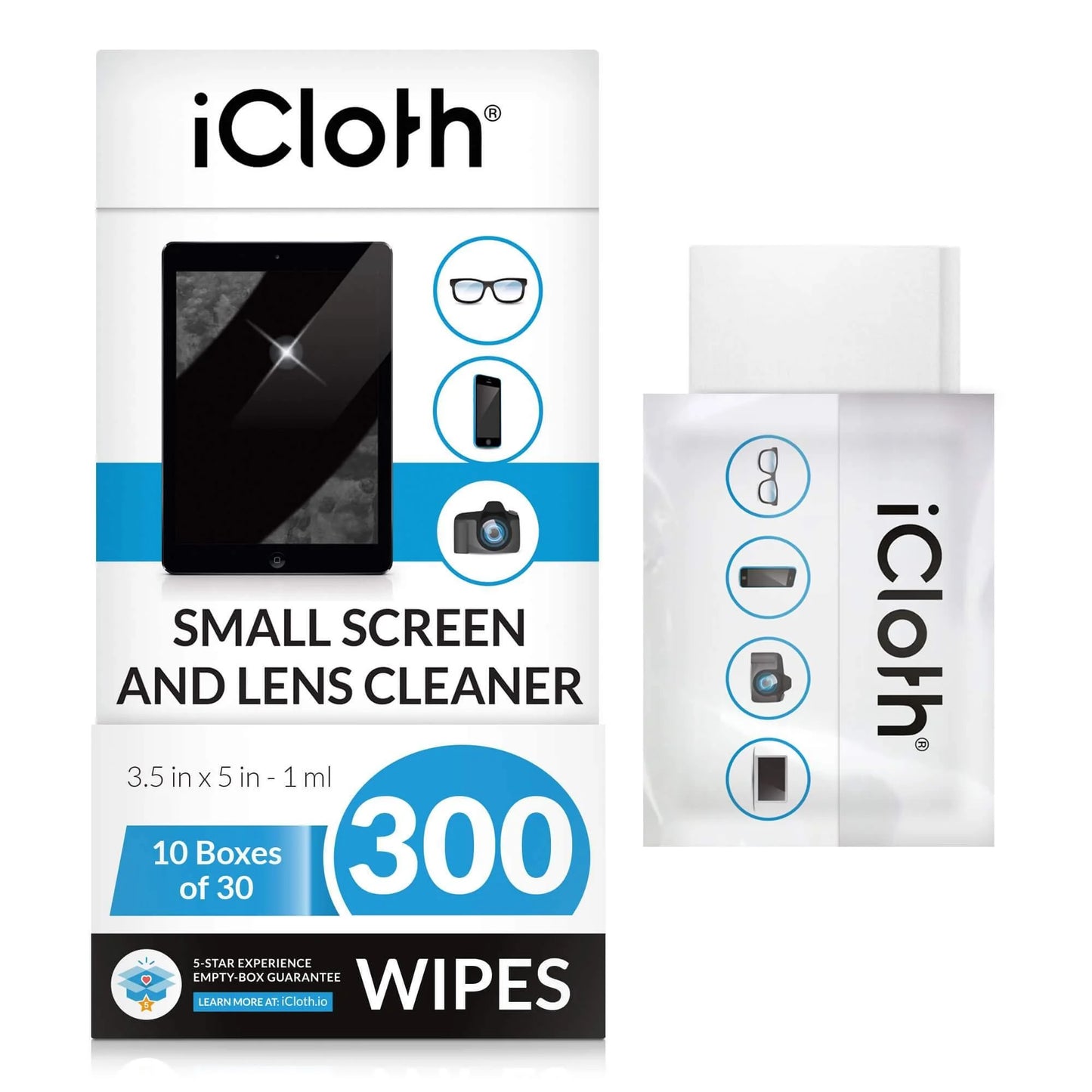iCloth Small Lens and Screen - 300 wipes