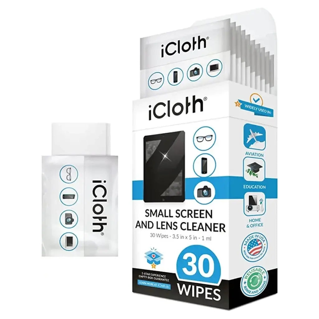 iCloth Small Lens and Screen - 30 wipes