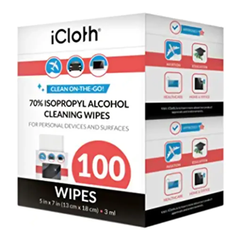 iCloth 70% Isopropyl Alcohol Cleaning Wipes