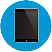 Effortless tablet cleaning with iCloth technology.