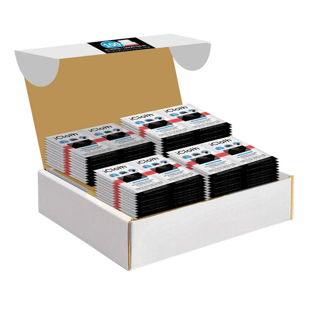 iCloth 70% Isopropyl Alcohol XL Cleaning Wipes - Boxes