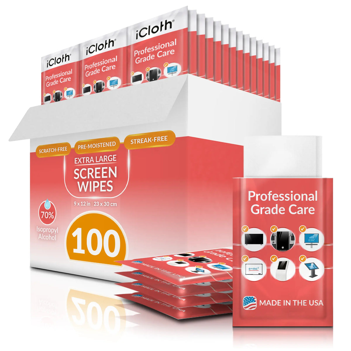 iCloth 70% Isopropyl Alcohol XL Cleaning Wipes