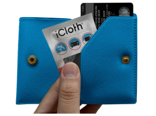 A stylish branded wallet with iCloth, the perfect gift for guests. Elevate your service and leave a lasting impression.