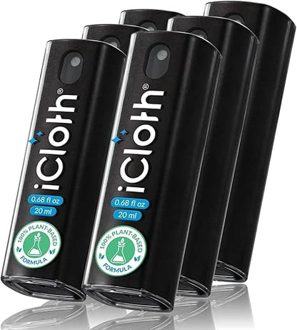 Six iCloth cleaning spray of solution
