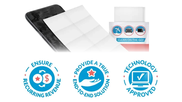 Enhance customer loyalty with iCloth tech care solution: prolong tech lifespan, offer top-tier maintenance, ensure satisfaction.