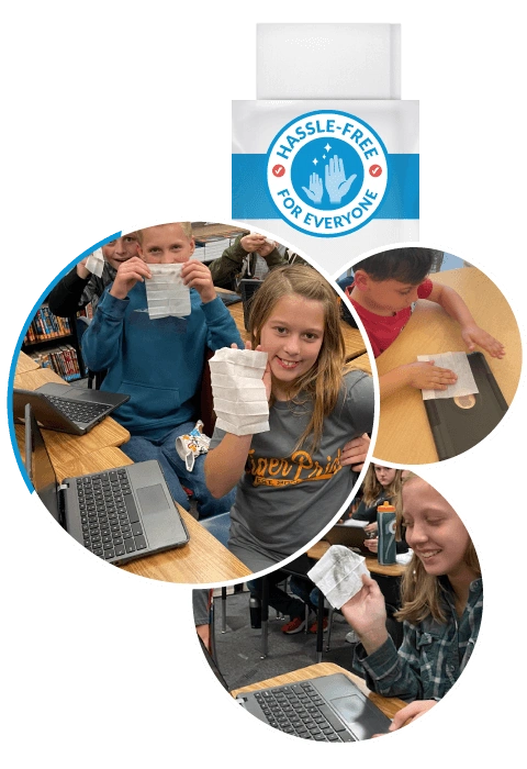 Four teachers from the US and Canada prioritize student health with iCloth's Tech Cleaning Kit.