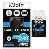 iCloth Large Lens and Screen Cleaner Pro-Grade Individually Wrapped Wet Wipes, 1 Wipe Cleans a LCD Monitor, Laptop, or Flat Screen HDTV.